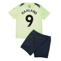 Dres Manchester City Erling Haaland #9 Rezervni za djecu 2022-23 Kratak Rukav (+ kratke hlače)